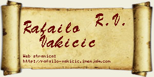 Rafailo Vakičić vizit kartica